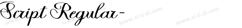 Script Regular字体转换